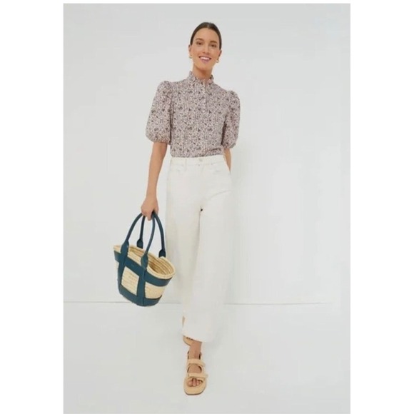 Tuckernuck x Hyacinth House | Blush Floral Florence Blouse Shirt Peasant XXL - Picture 2 of 11